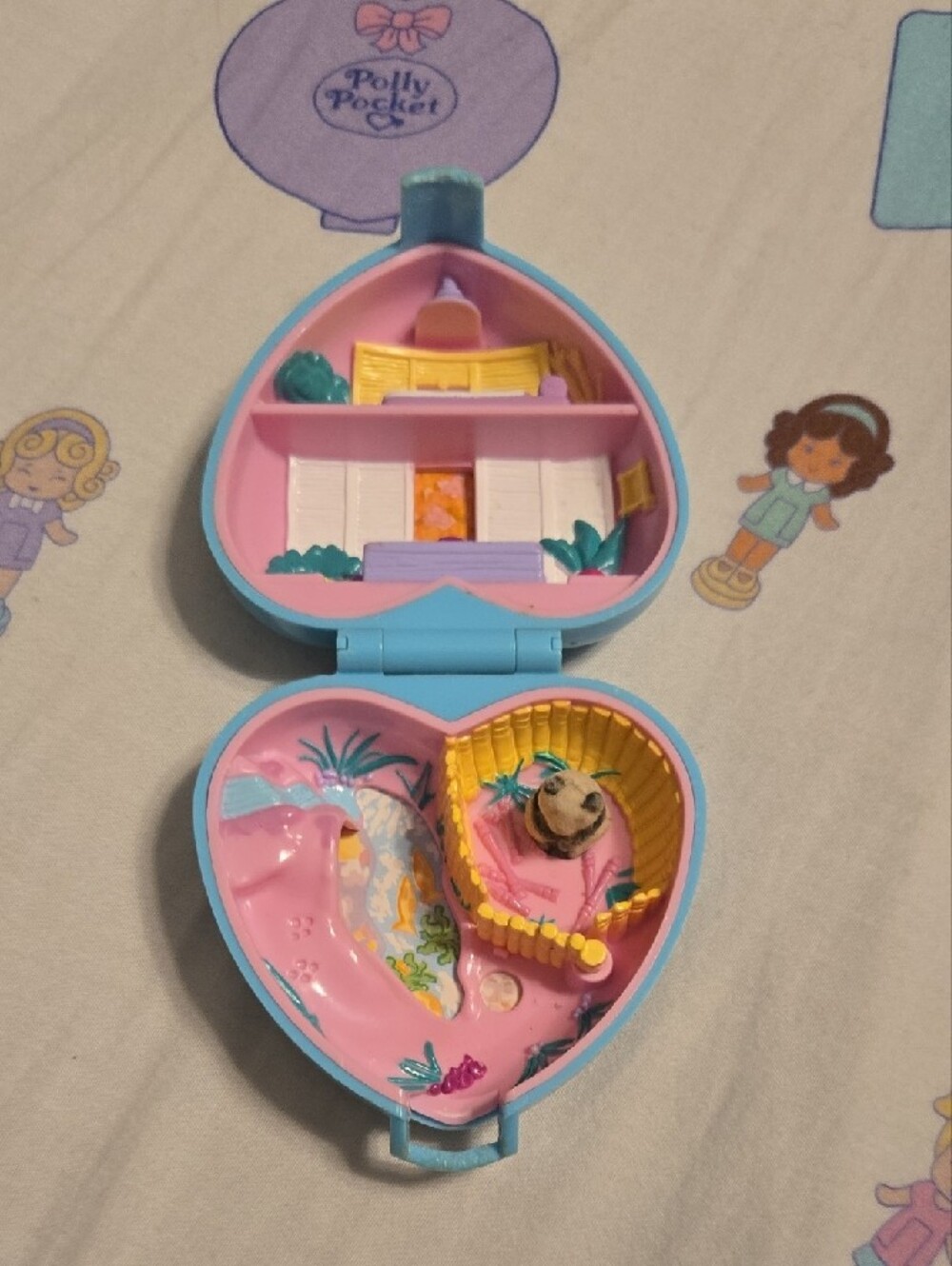 🐼 VTG 1993 Polly Pocket Pretty Pandas Pet Parade Compact & OG Panda Bluebird
